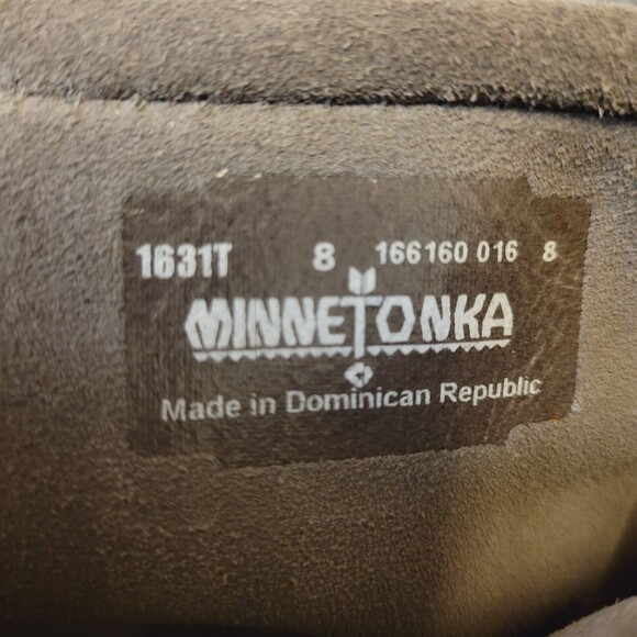 Minnetonka Suede Calf Hi 3-Layer Fringe Moccasin Pocahontas Cowgirl Western Boot - Picture 9 of 11